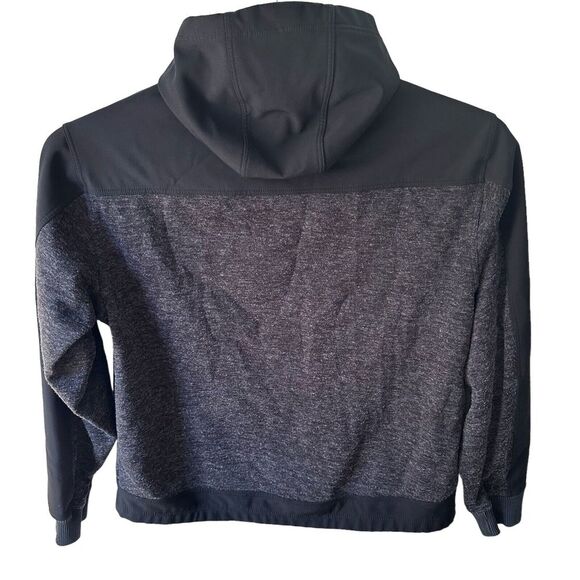 Cinch Men's Soft Shell Hooded Jacket XL Black Full Zip Mid Weight - Picture 3 of 5